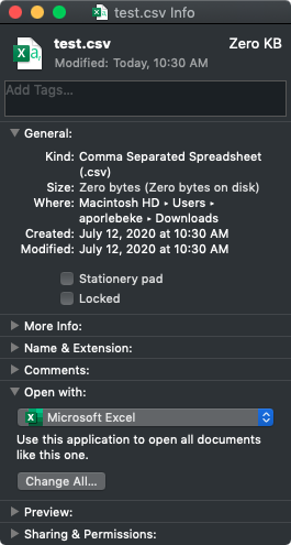 change default app for all files of particular file type through terminal in os x?